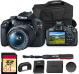 Canon EOS Rebel T7 DSLR Camera – 24.1MP, APS-C CMOS Sensor, Wi-Fi Enabled