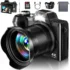 FACLAM 4K Digital Camera – 64MP, WiFi, 3” 180° Flip Screen, 16X Zoom