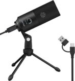 FIFINE USB Microphone – Metal Condenser, Cardioid Mic
