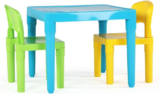 Humble Kids Table Set – Aqua, Sturdy 5-Piece Furniture