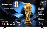 Hisense 75″ Mini-LED 4K UHD TV – Hi-QLED, 144Hz