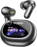 TOZO NC20 Pro Earbuds – Noise Cancelling, 80H Playtime, 6 Mics AI Call Ear Buds