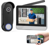 WISDOM VIEW Video Doorbell – 1080P, 7″ Touchscreen Display