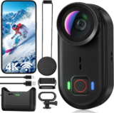 Ahlirmoy 4K Mini Action Camera – 64GB, Waterproof