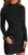 VICHYIE Women’s Ribbed Bodycon Dress – Mock Neck, Long Sleeve