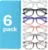MIGSIR Blue Light Glasses – Fashion Square Frame, 6 Pack