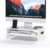 BONTEC Wooden Monitor Stand –  Cable Management, Cellphone Holder, Cable Management