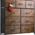 SUNMORY Bookshelf – 6 Tier, Storage Cabinet, Rustic Brown