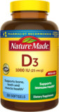 Nature Vitamin D3 Softgels – 1000 IU, 300 Count