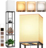 PARTPHONER Floor Lamp – Shelves, 3 CCT LED Bulb
