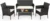 FDW Patio Set – 4-Piece Wicker, Weather-Resistant