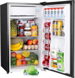 Upstreman Mini Fridge – 3.2 Cu.Ft, Adjustable Thermostat